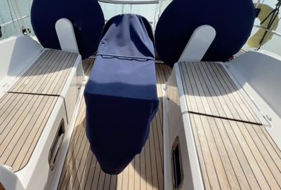 Cleaned up our yacht teak decks as part of our maintenance schedule