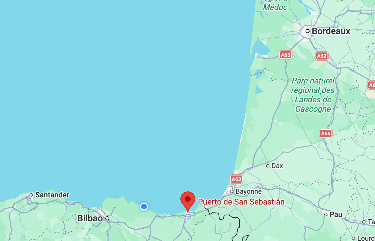 Current Location - San Sebastián